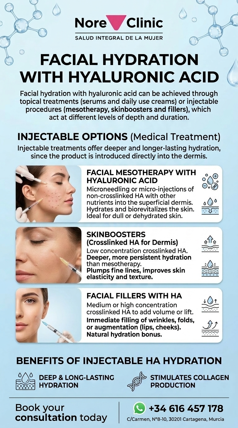 Facial Hydration with Hyaluronic Acid in Cartagena | Deep & Long-Lasting Results